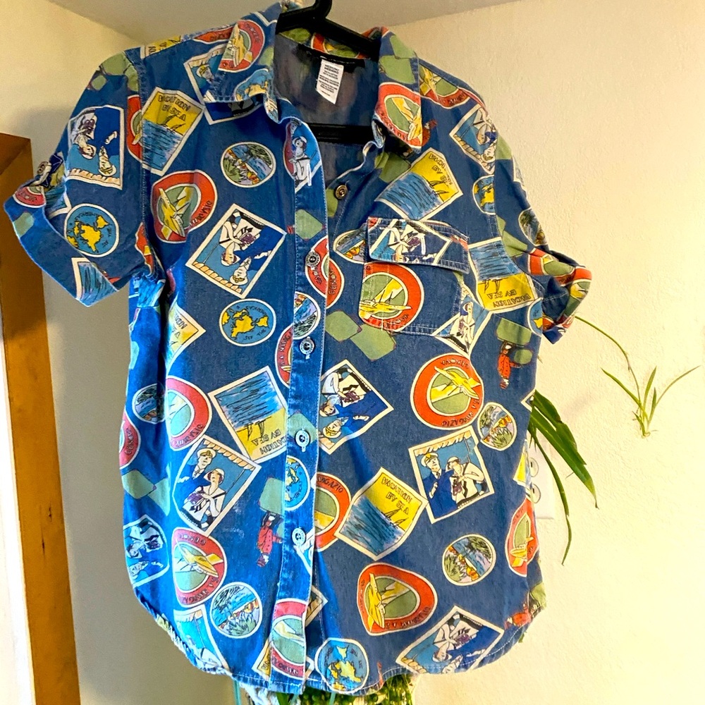 Vintage Sag Harbor Sport Travel Button Up size M
